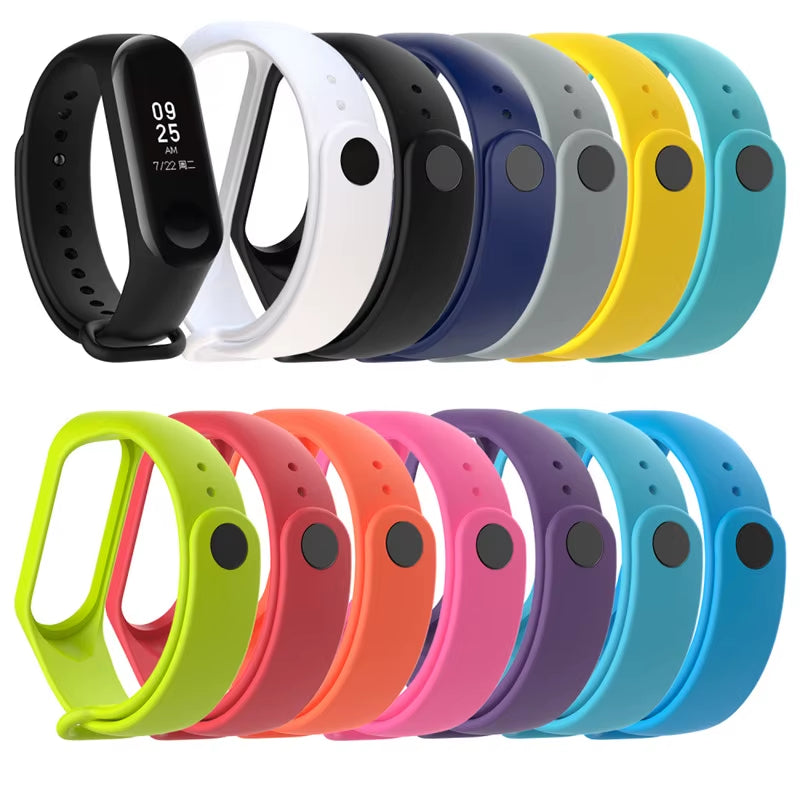 5PC Film TPU+TPE Smart Bracelet for Xiaomi Mi Band 4 Sport Strap Watch Wrist Strap for Xiaomi Mi Band 4 Bracelet Miband 4 Strap