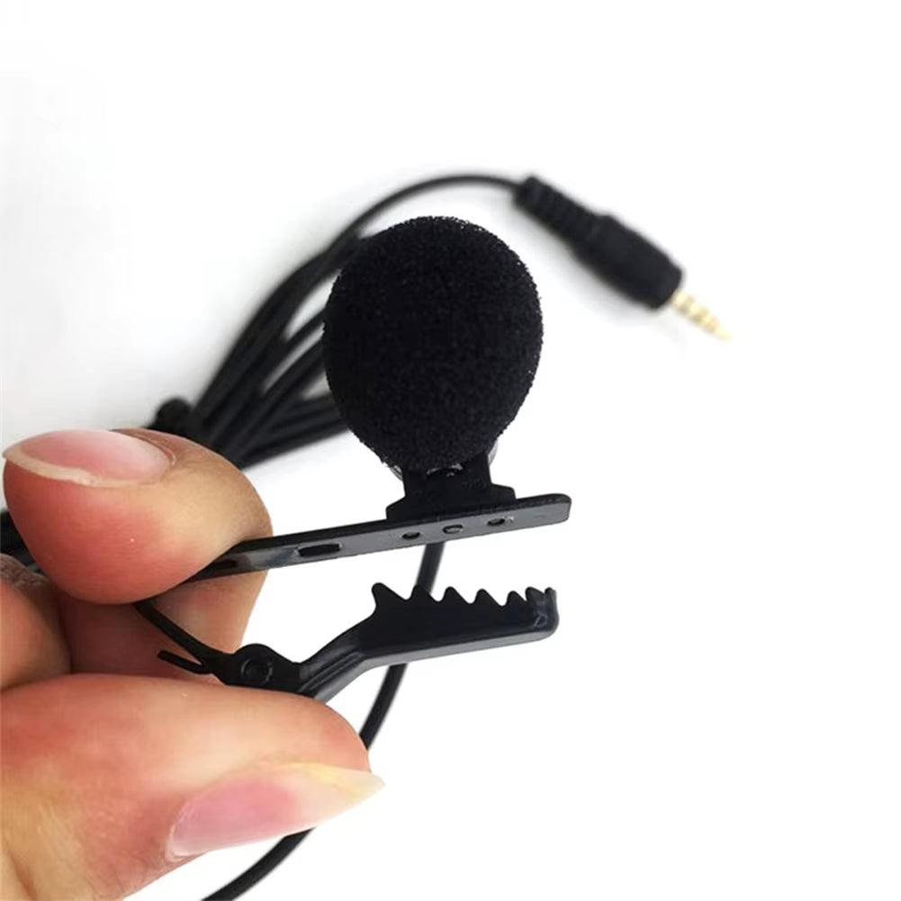 3.5Mm Lavalier Microphone Vocal Stand Clip Tie for Mobile Phone Conference Speech Audio Video Lapel Microphone