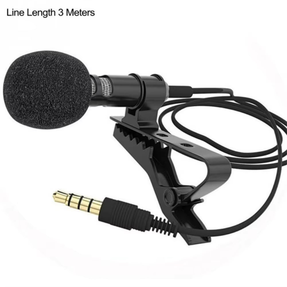 3.5Mm Lavalier Microphone Vocal Stand Clip Tie for Mobile Phone Conference Speech Audio Video Lapel Microphone