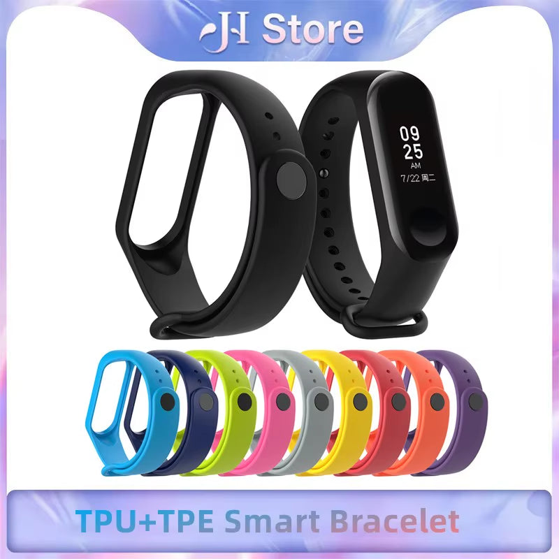 5PC Film TPU+TPE Smart Bracelet for Xiaomi Mi Band 4 Sport Strap Watch Wrist Strap for Xiaomi Mi Band 4 Bracelet Miband 4 Strap