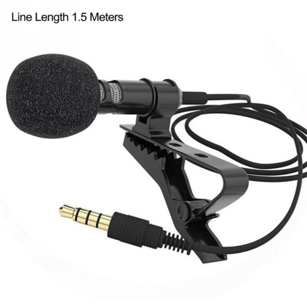 3.5Mm Lavalier Microphone Vocal Stand Clip Tie for Mobile Phone Conference Speech Audio Video Lapel Microphone