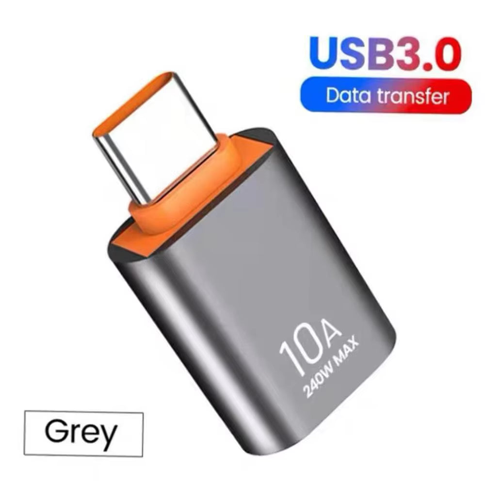 10A USB3.0 to Type C Adapter Fast Charging Connector Type C Male to USB Female Converter OTG for Laptop Xiaomi Samsung USB-C OTG